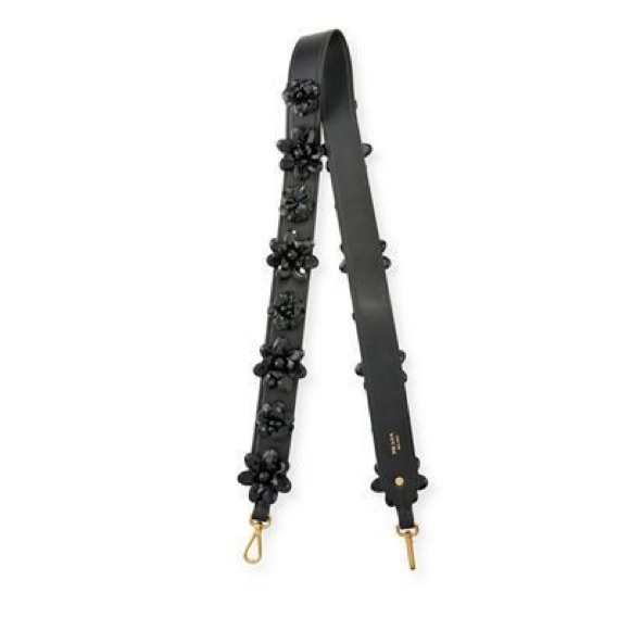 Prada♥️NEW♥️Flower Charm leather strap For handbag - Picture 1 of 8